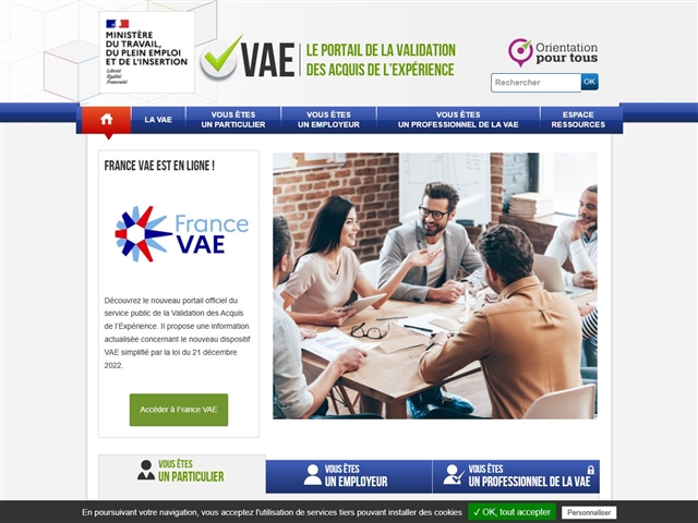 Portail de la validation des acquis de l’expérience (VAE)