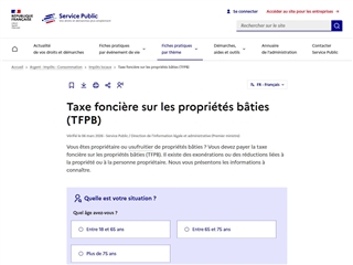 Service Public : Informations sur la taxe foncière