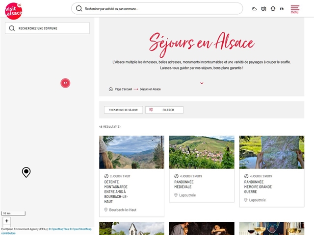 Alsace : Séjours actifs et randonnées