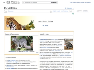 Wikipedia : Portail des félins