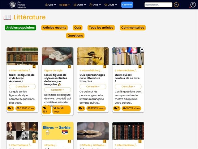 La Culture Générale : Littérature