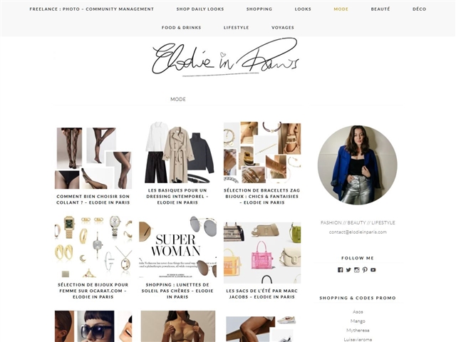 Elodie in Paris : Mode