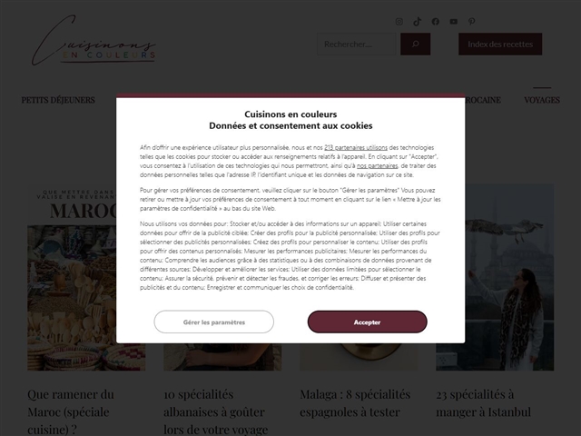 Cuisinons en Couleurs : Voyages