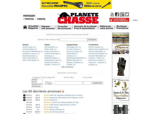 Planète Chasse : Petites annonces