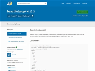 Librairie Beautiful Soup