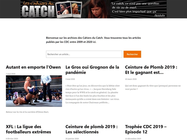 Les cahiers du catch