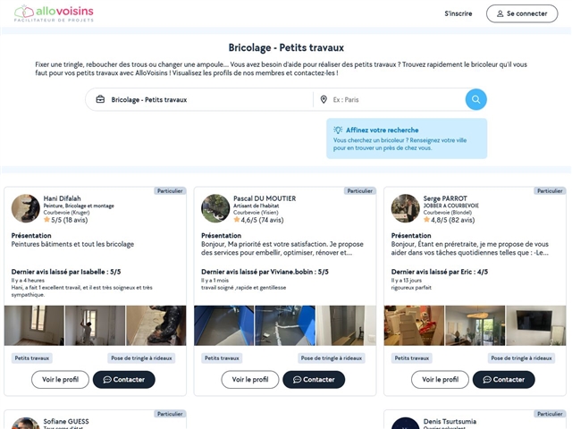 AlloVoisins  : Bricolage - Petits travaux