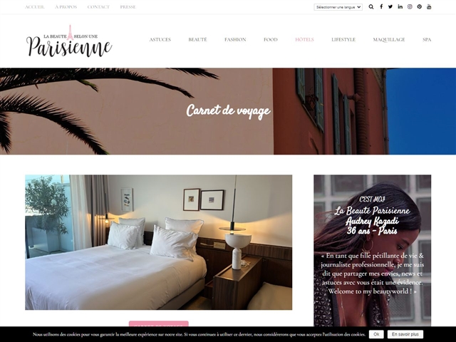 La Beauté selon une Parisienne : Voyage / Hôtel