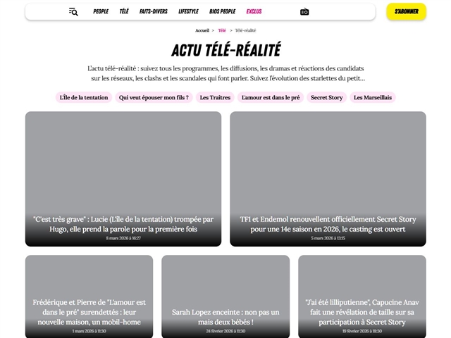 Public : Téléréalité