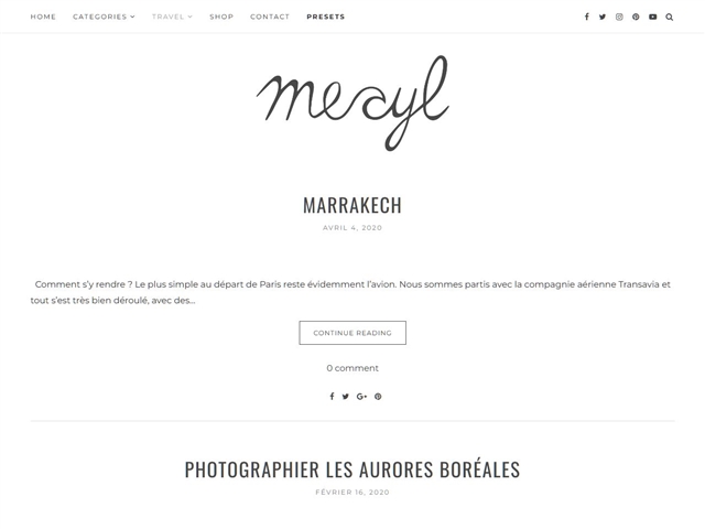 Meryl : Continents