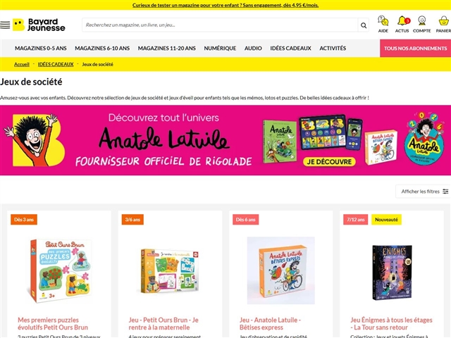 Bayard : Jeux de société