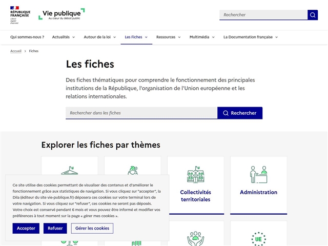 Vie Publique : Fiches
