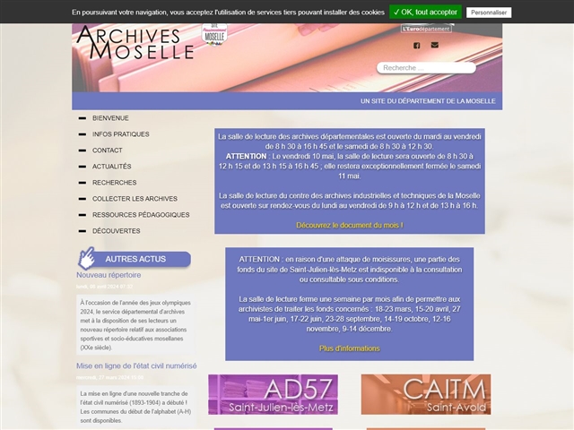 Moselle (57) Archives départementales Netguide