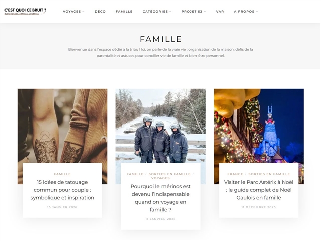 C'est quoi ce bruit : Famille