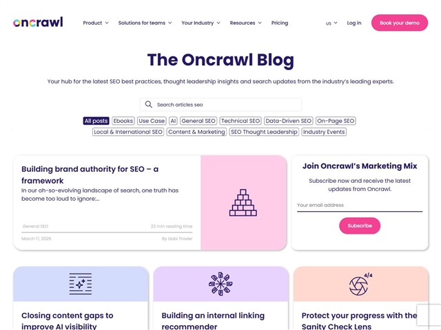 OnCrawl : Blog
