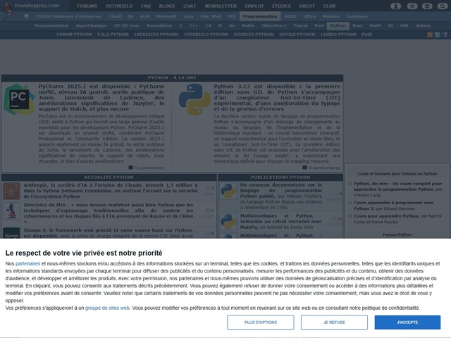 Développez.com : Python