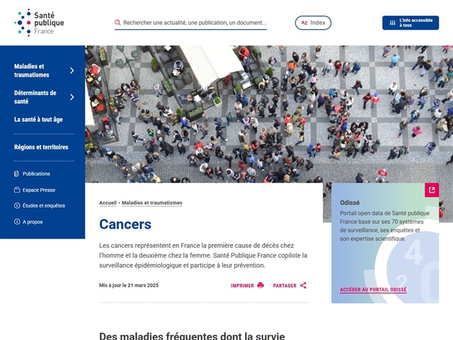Santé Publique France : Cancers