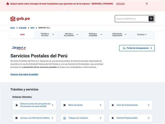 Pérou : Servicios Postales del Peru